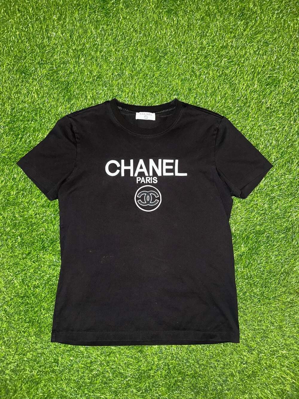 Chanel Paris Black Graphic T-Shirt women’s size medium